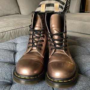 Doc Martens Vegan 1460 Lace Up Boots in Rose Gold